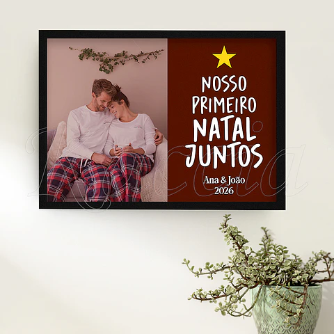 Quadro Personalizado Nosso Primeiro Natal Juntos