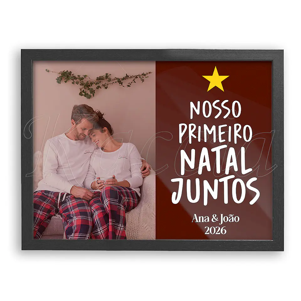 Quadro Personalizado Nosso Primeiro Natal Juntos 4