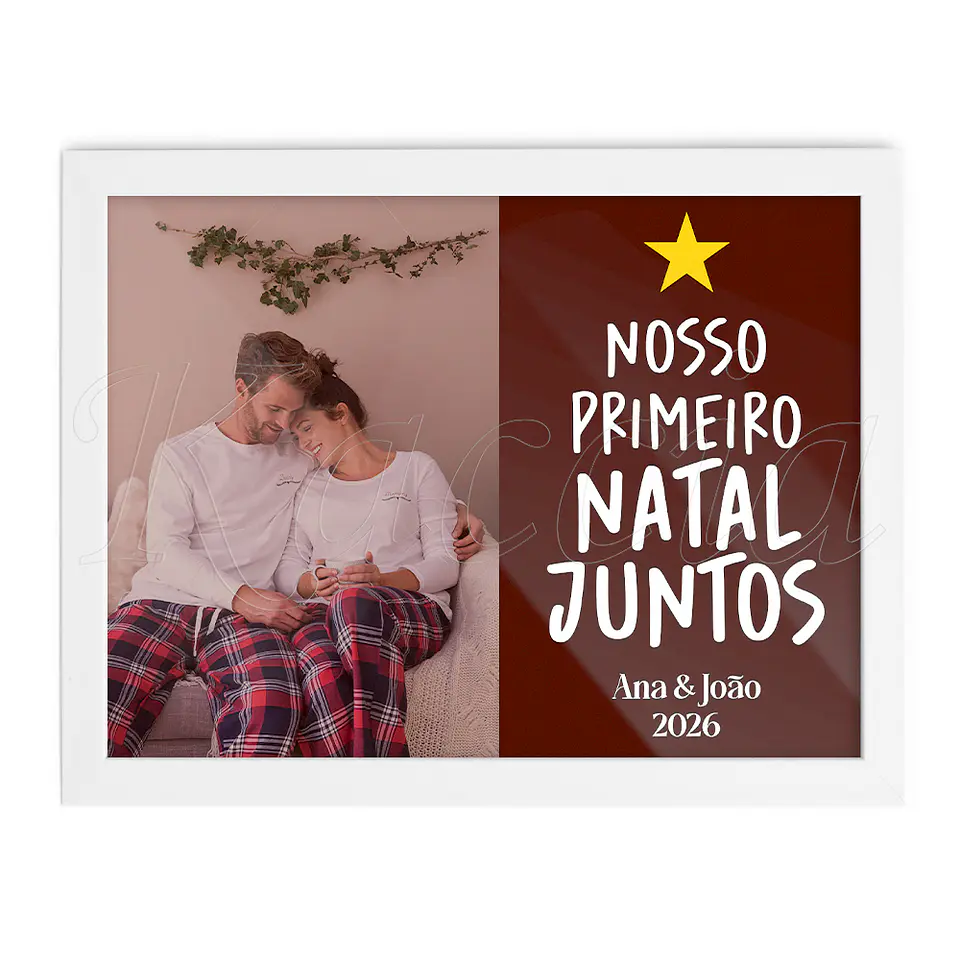 Quadro Personalizado Nosso Primeiro Natal Juntos 3