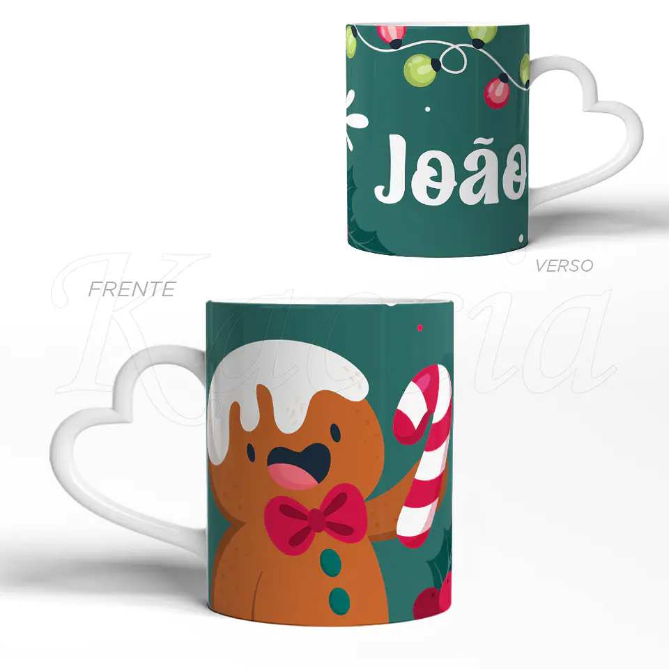 Caneca Personalizada Bolacha de Gengibre com Nome 3