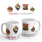 Caneca de Natal Personalizada Bolas de Natal com Foto - Thumbnail 1