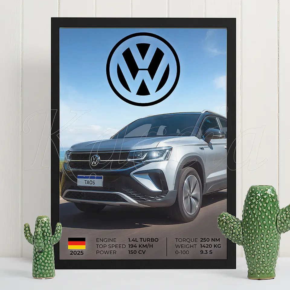 Quadro Carro dos Sonhos Personalizado com Foto e Especificações 1