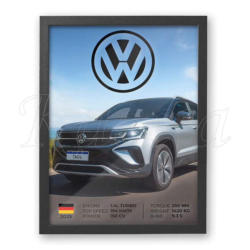 Quadro Carro dos Sonhos Personalizado com Foto e Especificações 3