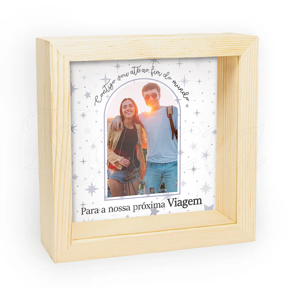 Quadro Mealheiro Personalizado Até ao fim do mundo 2