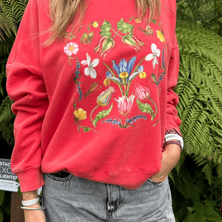Poleron Flowers Cuello Redondo 3