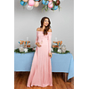 Vestido Largo De Embarazada Con Faralao Ideal Para Fiesta Baby Shower. Tallas Plus Kadrihel Modelo E024