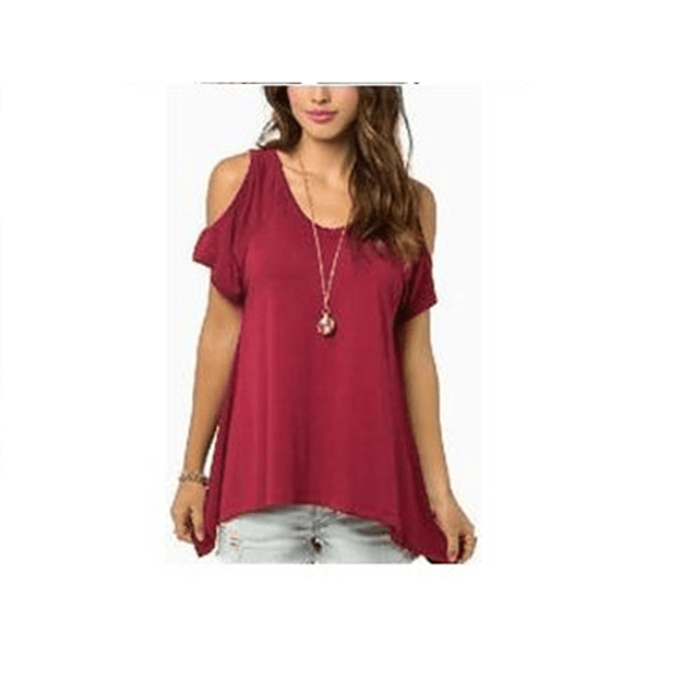 Blusa Suelta Manga Hueco Casual Tallas  Pluss Kadrihel. Modelo T024