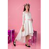 Vestido Asimétrico De Niña Ideal Para Fiestas, Galas, Primera Comunión Bautizo Matrimonio. Modelo N041 (NO INCLUYE CINTURON)