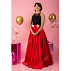 Conjunto De Falda De Razo Crop Top De Encaje Brillante Ideal Para Fiesta Gala Quince Años (NO INCLUYE EL CINTURON)