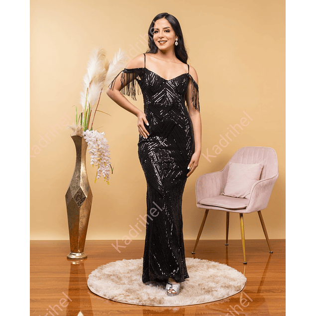 Vestido Largo Elegante Ideal Para Fiesta De Noche, Gala, Matrimonio Graduaciones. Modelo ML87