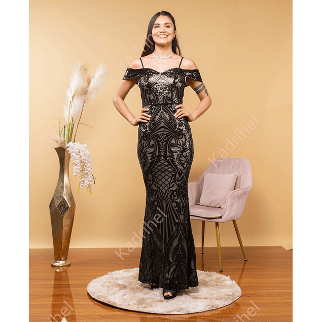 Vestido Largo Elegante Ideal Para Fiestas De Noche, Galas Matrimonio, Graduacion. Modelo ML76