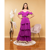 Vestido Largo Con Vuelo Ideal Para Fiesta Gala Matrimonio Modelo ML37 (NO INCLUYE CINTURON)