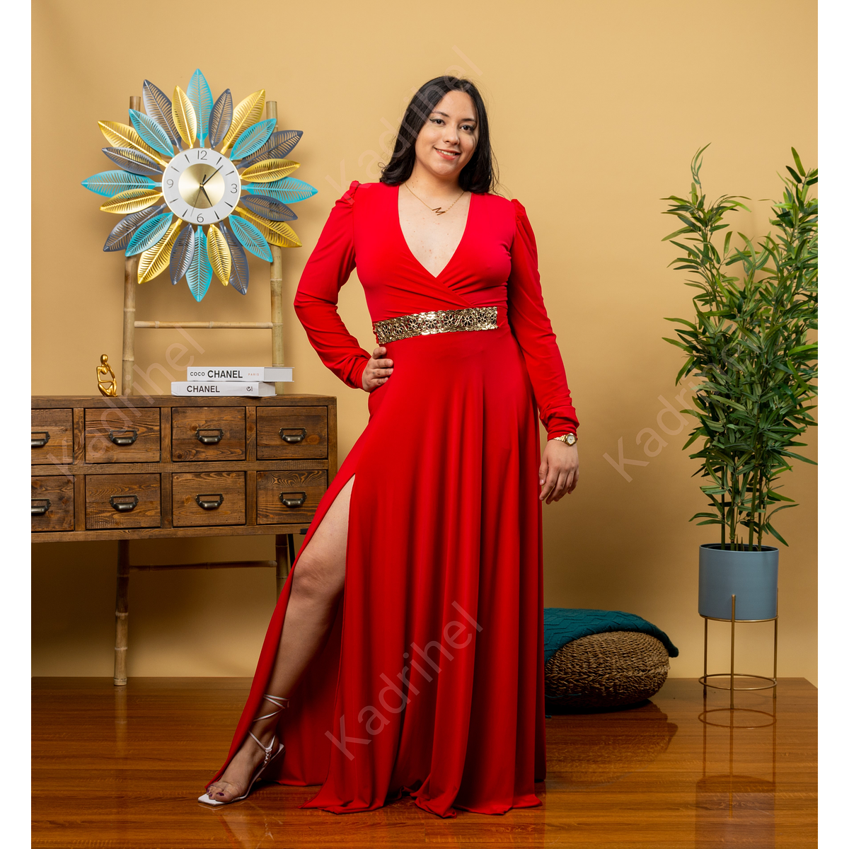 Kadrihel Boutique Vestidos Largos Con Manga Casuales Vestido Largo