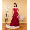 Vestido Largo Con Abertura en Pierna Ideal Para Fiesta Gala Matrimonio. Modelo ML2 (NO INCLUYE CINTURON)