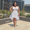 VESTIDO DE NOVIA ASIMETRICO PLUS SIZE BODA MATRIMONIO MOD -SN43  (NO INCLUYE CINTURON)