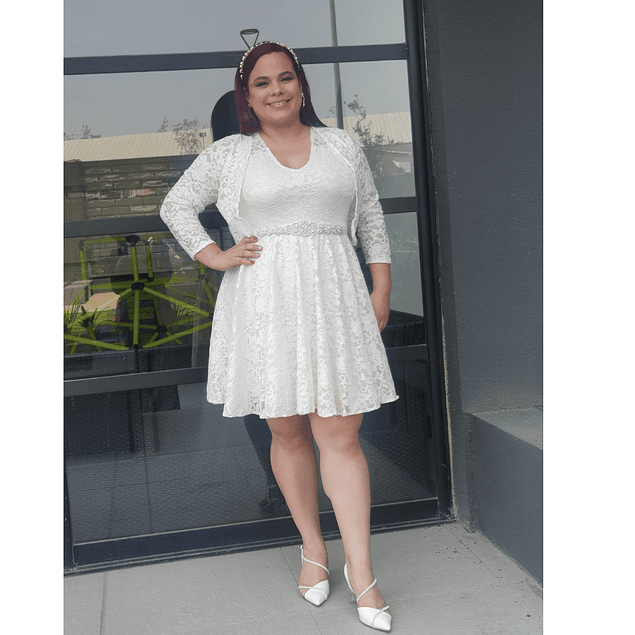 VESTIDO DE NOVIA MAS TAPADO MARCA KADRIHEL PLUS SIZE BODA MATRIMONIO MOD-SN37 (NO INCLUYE CINTURON)