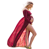 Vestido Largo Hombros Descubiertos Para Embarazadas Ideal Para Sesión De Fotos. Talla Plus Kadrihel Modelo E001