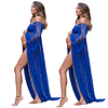 Vestido Largo Hombros Descubiertos Para Embarazadas Ideal Para Sesión De Fotos. Talla Plus Kadrihel Modelo E002