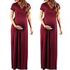 Vestido De Embarazada Cruzado en Busto Casual. Talla Plus Kadrihel Modelo E029