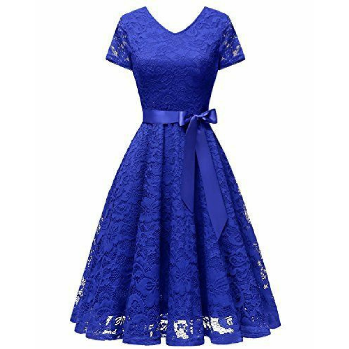 De Cóctel Vestidos Cortos En Azul Rey Vestido Corto De Encaje