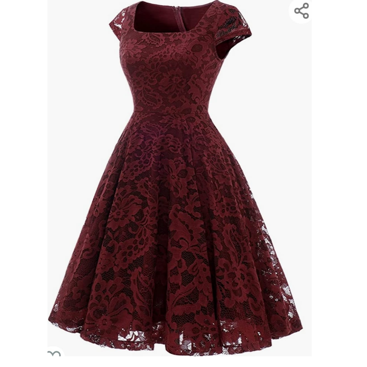 Vestidos Casuales Vestido Rojo De Encaje Corto Vestido Corto De