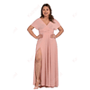   Vestido Falda Larga Con Abertura En Pierna Multiformas Ideal Para Dama De Honor Fiestas Gala. 