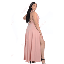 Vestido Multiuso Largo Con Abertura En Pierna Blusa Multiformas Ideal Para Dama De Honor Fiestas Gala.