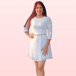 VESTIDO DE NOVIA CORTO MARCA KADRIHEL PLUS SIZE BODA MATRIMONIO MOD-SN49 (NO INCLUYE CINTURON)