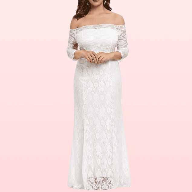 VESTIDO DE NOVIA CORTE SIRENA MARCA KADRIHEL PLUS SIZE BODA MATRIMONIO MOD-SN88