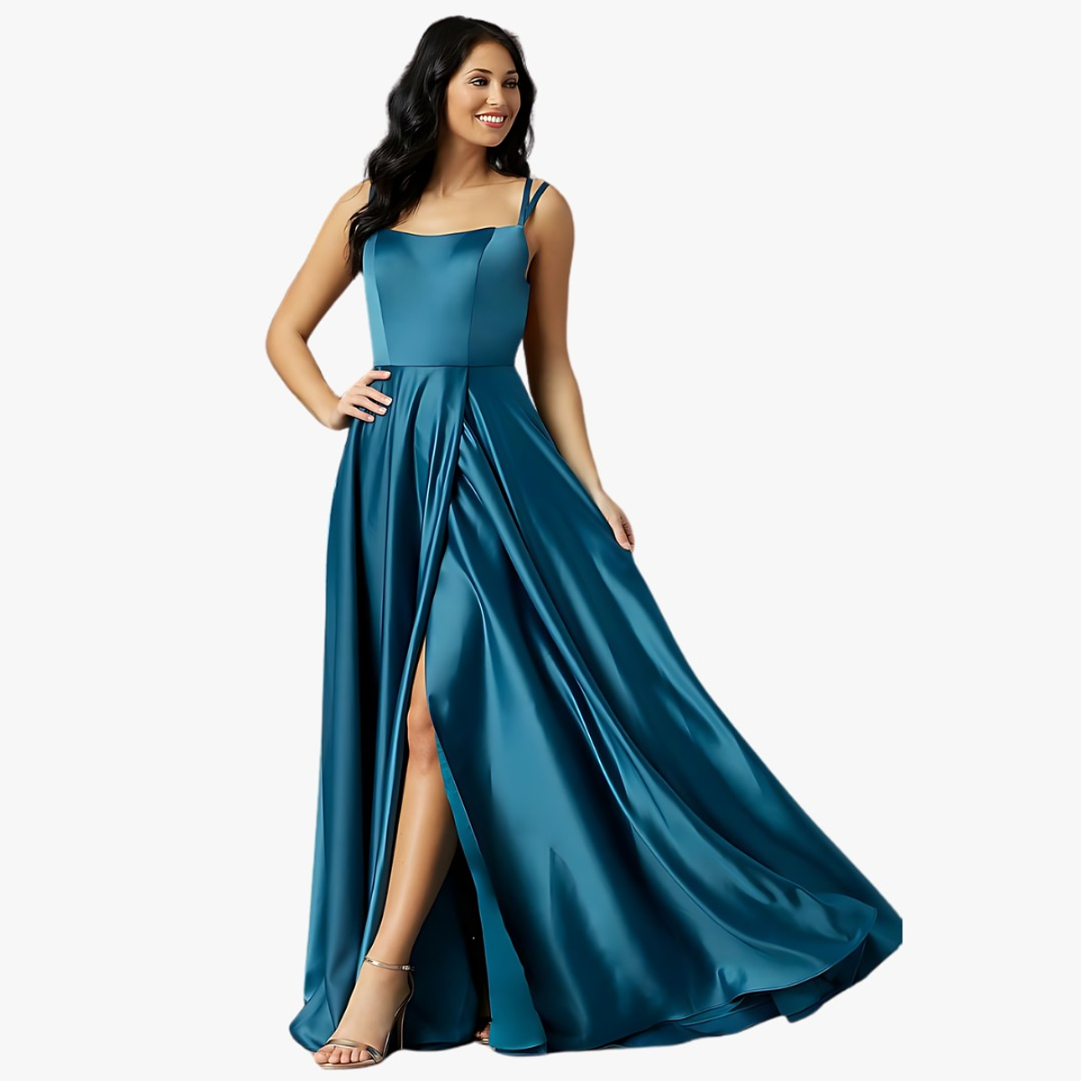 Gown Vestidos De Gala En Satin Elegant Mint Green Prom Dress