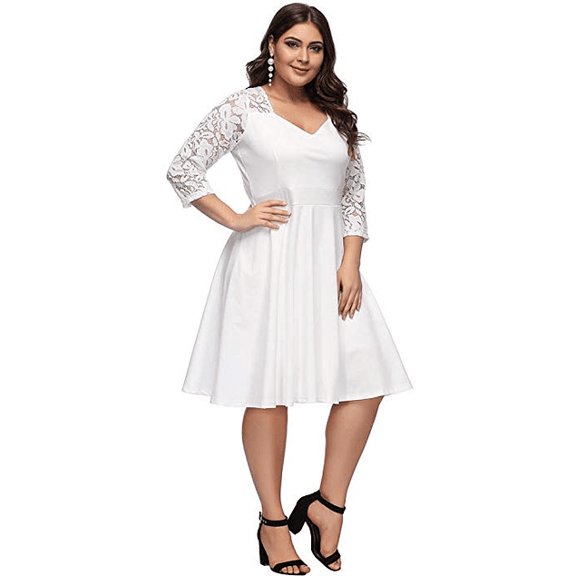 VESTIDO DE NOVIA ACAMPANADO MARCA KADRIHEL PLUS SIZE BODA MATRIMONIO MOD-SN20