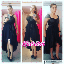 Vestido Multiforma, Multiuso Asimetrico Con Top Talla Plus Kadrihel