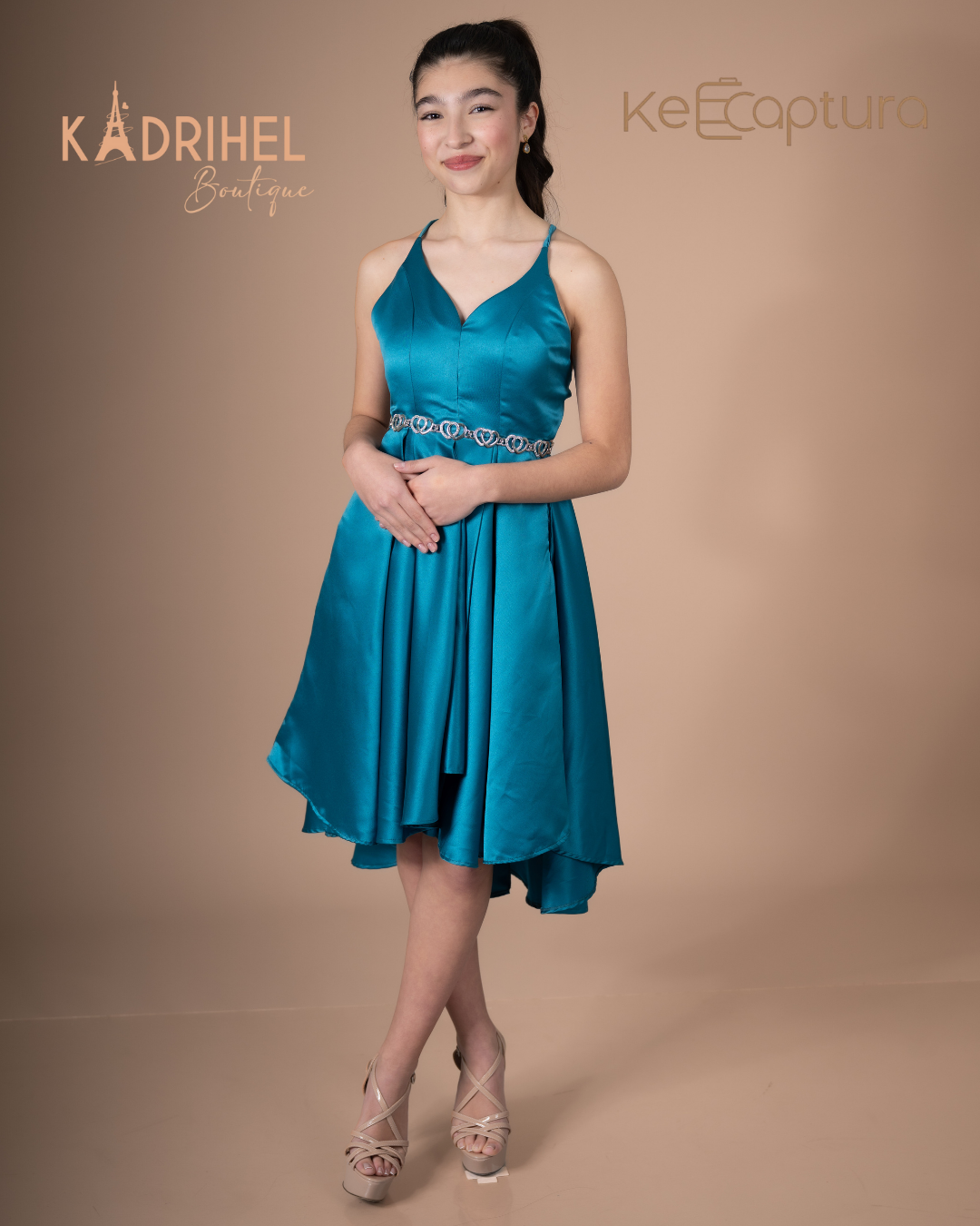 Kadrihel Boutique Vestido Fiesta Falda Asimetrica Vestidos