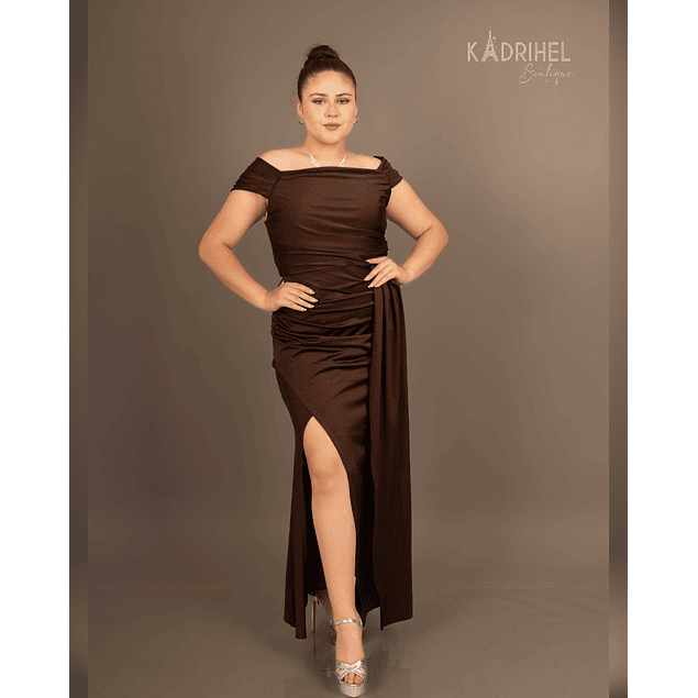 VESTIDO LARGO AJUSTADO CON ABERTURA IDEAL PARA GRADUACION GALA FIESTA MATRIMONIO. KADRIHEL