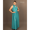 Vestidos Multiforma Largo con Abertura, Vestido Multiuso, Turquesa, Con Top, Kadrihel.