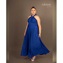Vestidos Multiforma Largo con Abertura, Damas de honor,Vestido Multiuso, AZUL REY, Kadrihel.