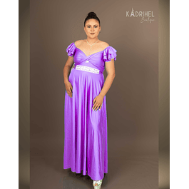 VESTIDO LARGO IDEAL PARA GALA GRADUACION FIESTA TITULACION MODELO V106 LILA