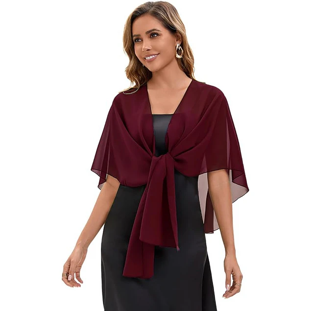 Chal Capa De Gasa Para Vestidos De Fiesta Tapado Ch001 