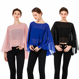 Chal Capa De Gasa Para Vestidos De Fiesta Tapado Ch002