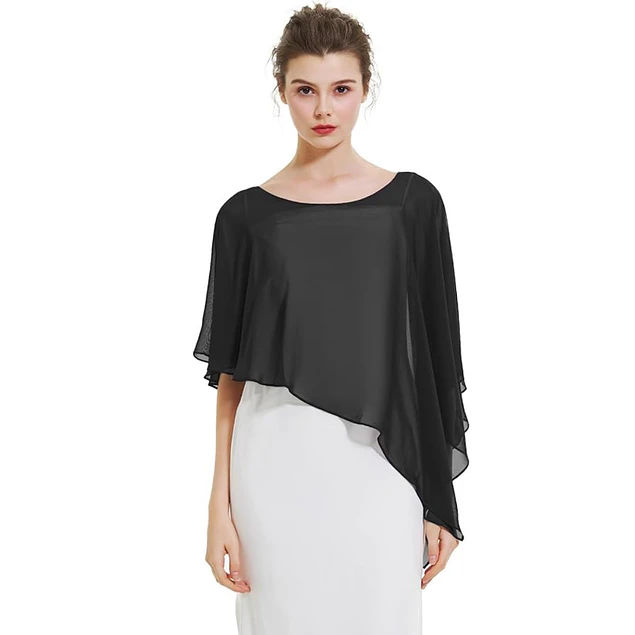 Chal Capa De Gasa Para Vestidos De Fiesta Tapado Ch003