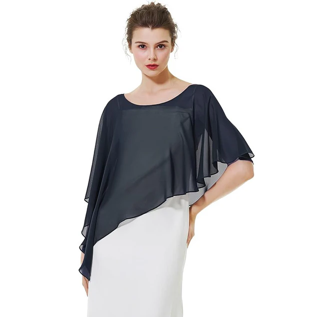 Chal Capa De Gasa Para Vestidos De Fiesta Tapado Ch003