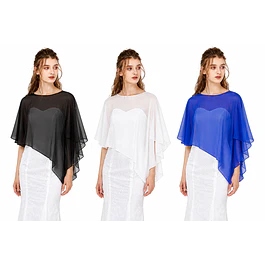 Chal Capa De Gasa Para Vestidos De Fiesta Tapado Ch003