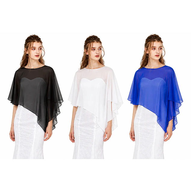 Chal Capa De Gasa Para Vestidos De Fiesta Tapado Ch003