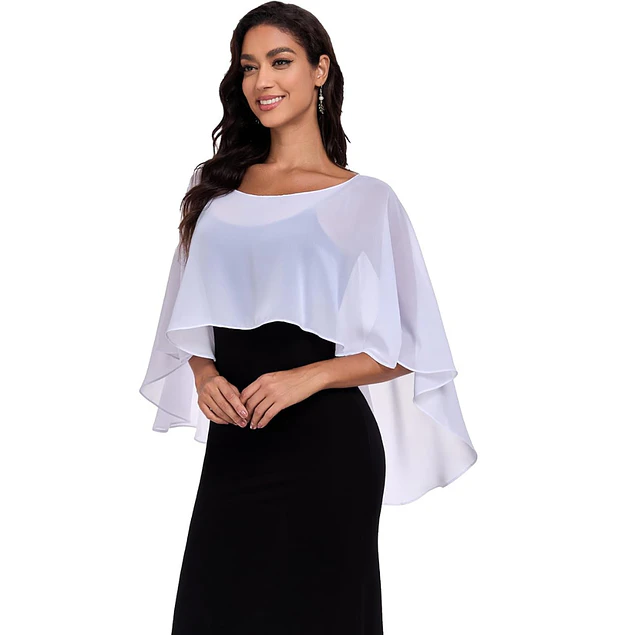 Chal Capa De Gasa Para Vestidos De Fiesta Tapado Ch004