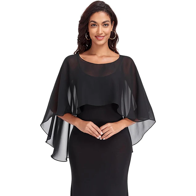 Chal Capa De Gasa Para Vestidos De Fiesta Tapado Ch004