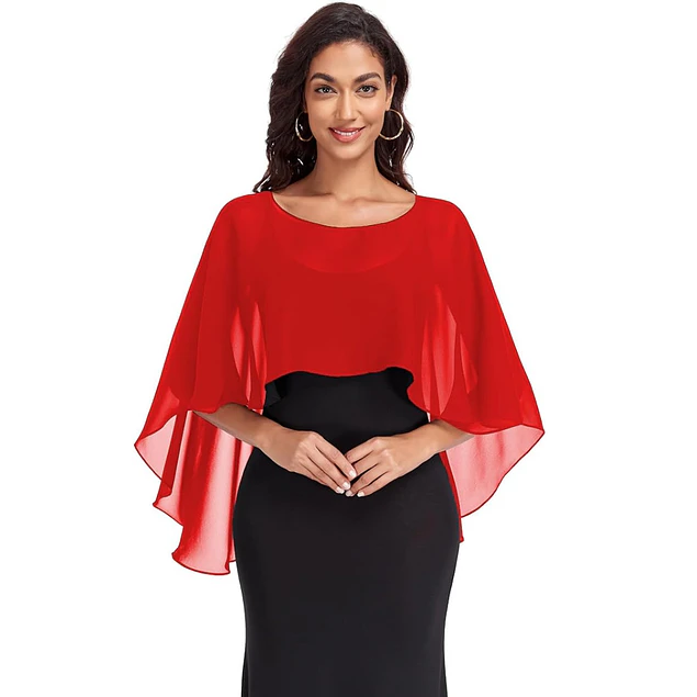 Chal Capa De Gasa Para Vestidos De Fiesta Tapado Ch004