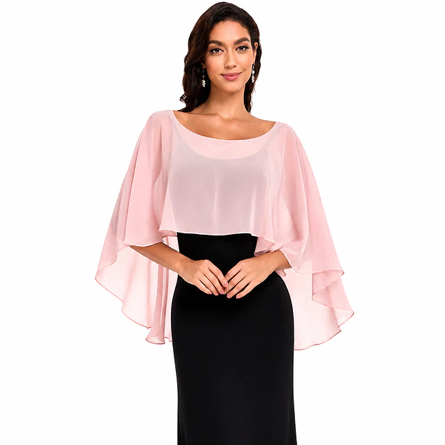 Chal Capa De Gasa Para Vestidos De Fiesta Tapado Ch004