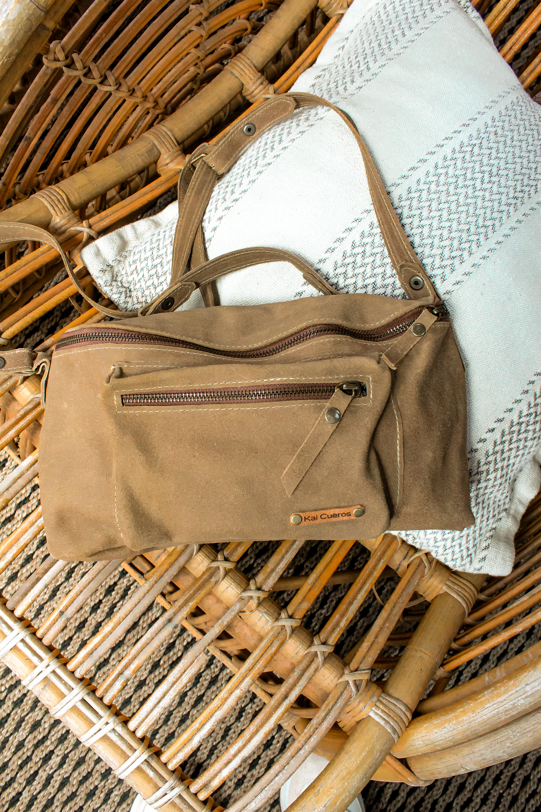 Cartera Mujer Bandolera Pequeña Graneado Casual Gacel Car3373 Arena