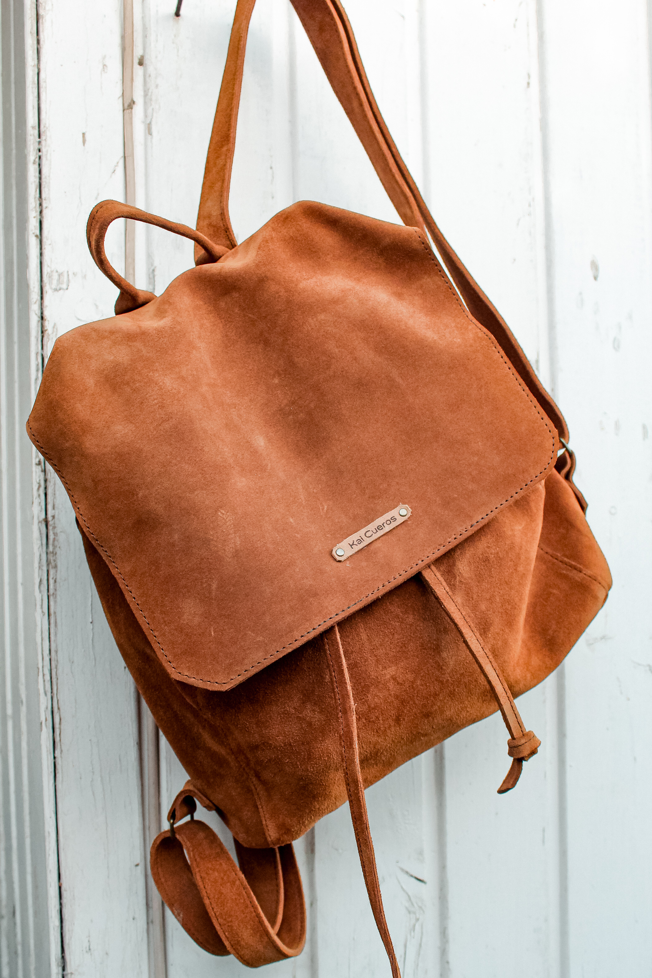 Mochila Boho Efecto Gamuza