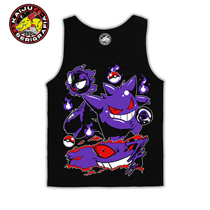 Gastly, Haunter & Gengar - Pokemon (POLERA SIN MANGAS)